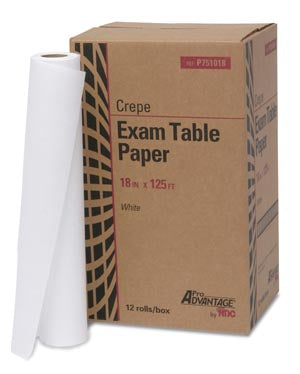 PRO ADVANTAGE&reg; Exam Table Paper, 18&quot; x 125 ft, WhitePro AdvantageExam Table PaperAOSS Medical Supply