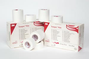 Medical Tape 3M&trade; Transpore&trade; White Water Resistant Plastic 2 Inch X 10 Yard3M Health CareWhite Dressing TapeAOSS Medical Supply