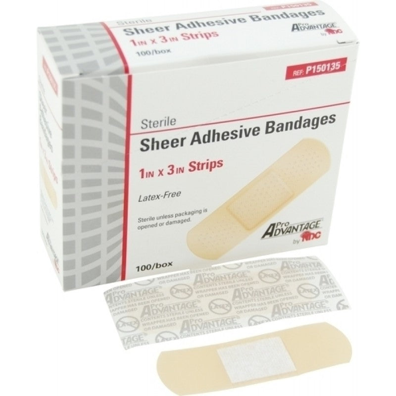 ProAdvantage Sterile Sheer Adhesive Bandages 1"x3"