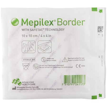 Molnlycke Wound Care Mepilex Border 4&quot; X 4&quot; Self-Adherent Foam DressingMolnlycke Health Care US, LLCWound DressingAOSS Medical Supply