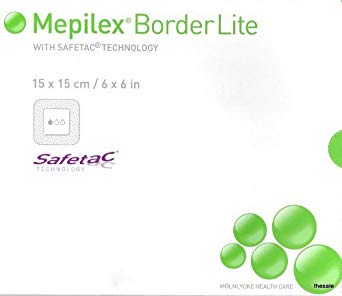 Molnlycke Wound Care Mepilex Border Lite 6&quot; X 6&quot;Molnlycke Health Care US, LLCWound DressingAOSS Medical Supply