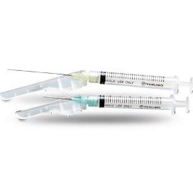 TERUMO Syringe with Hypodermic Needle SurGuard&reg; 3 3 mL 21 Gauge 1 Inch Detachable Needle Hinged Safety NeedleTerumo Medical Corp.Syringe with Hypodermic NeedleAOSS Medical Supply